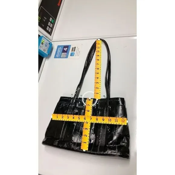 Eel Skin Vintage Black Shoulder Bag EXCELLENT CONDITION - Picture 16 of 17